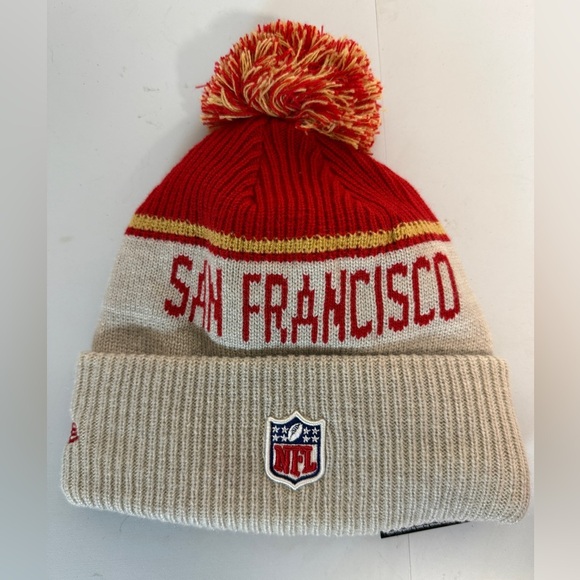 2024 NFL Historic On Field San Francisco 49ers New Era Knit Beanie Hat OSFM - Picture 2 of 4